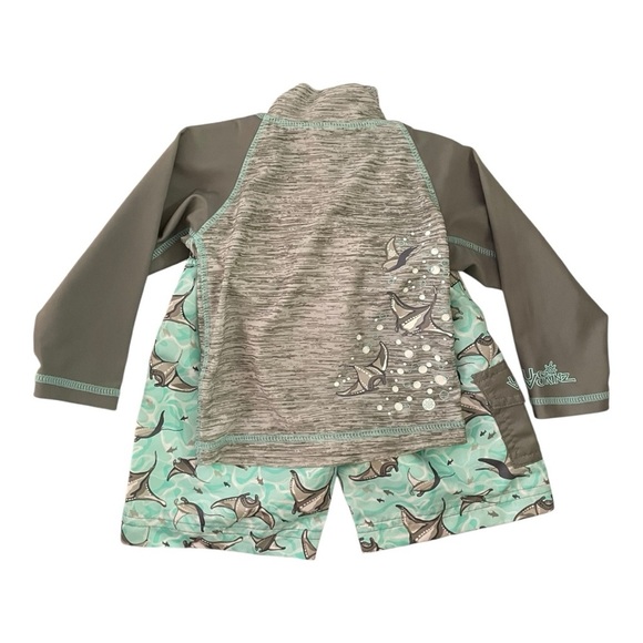 UV SKINZ Boys 3 Piece Sun and Swim Set with UPF 50+ Sun Protection Size 2T - Picture 2 of 13